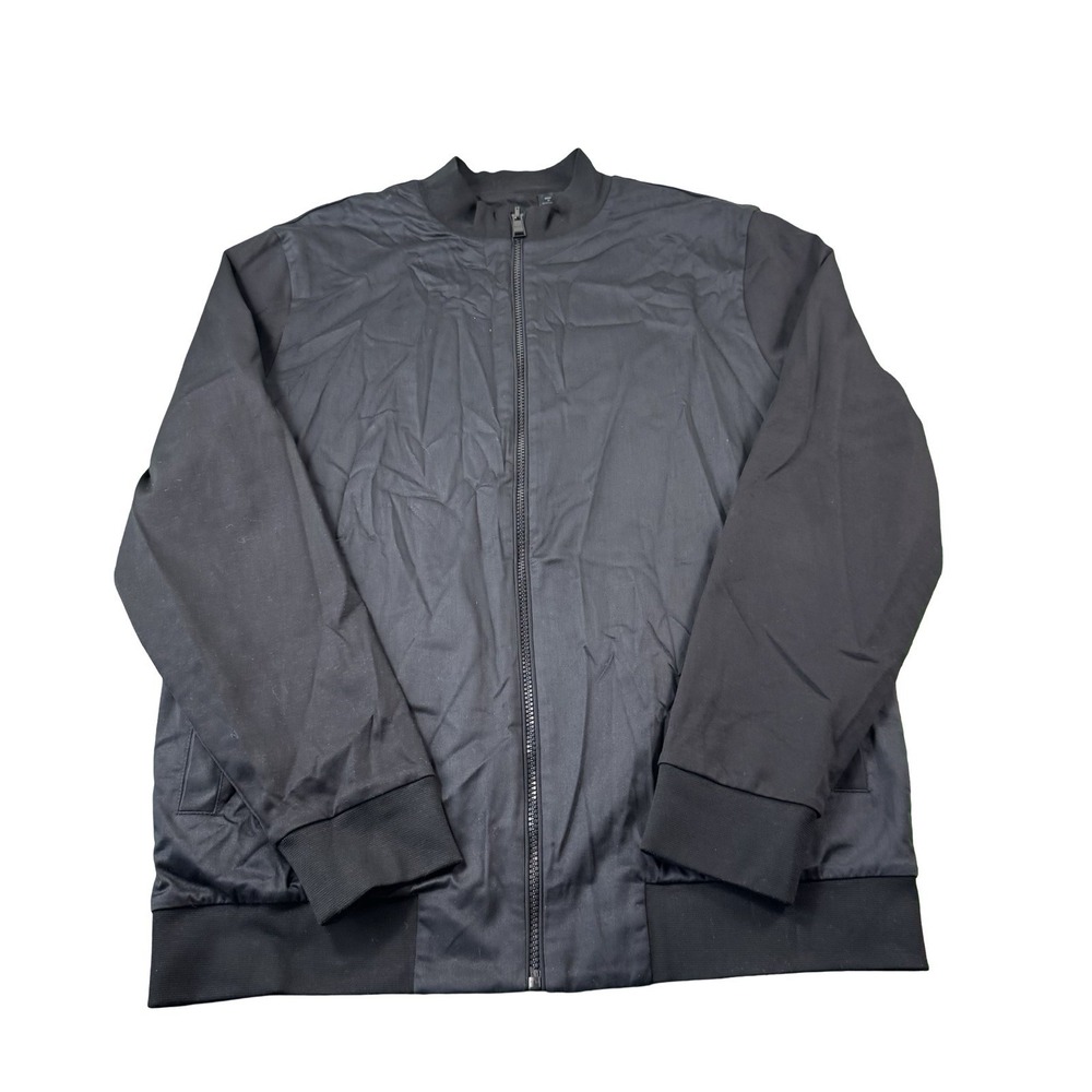 Hugo Boss Black Skiles Full Zip Cotton Blend Full Zip Mens Jacket Size Large